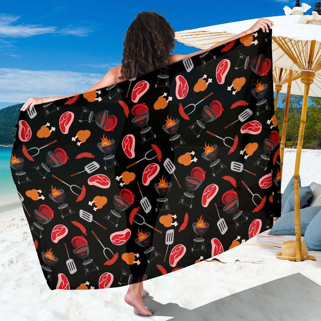 Barbecue Pattern Print Design 04 Sarong Pareo Wrap