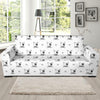 Bull Terriers Pattern Print Design 06 Sofa Slipcover