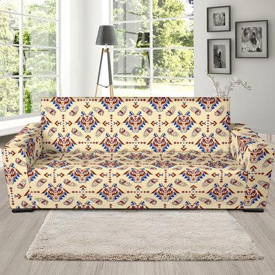 Aztec Wolf Pattern Print Design 03 Sofa Slipcover