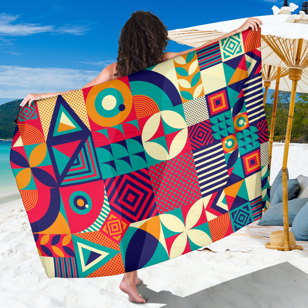 Mosaic Pattern Print Design 03 Sarong Pareo Wrap