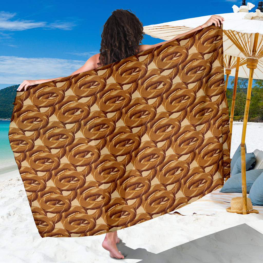 Bagel Pattern Print Design 02 Sarong Pareo Wrap