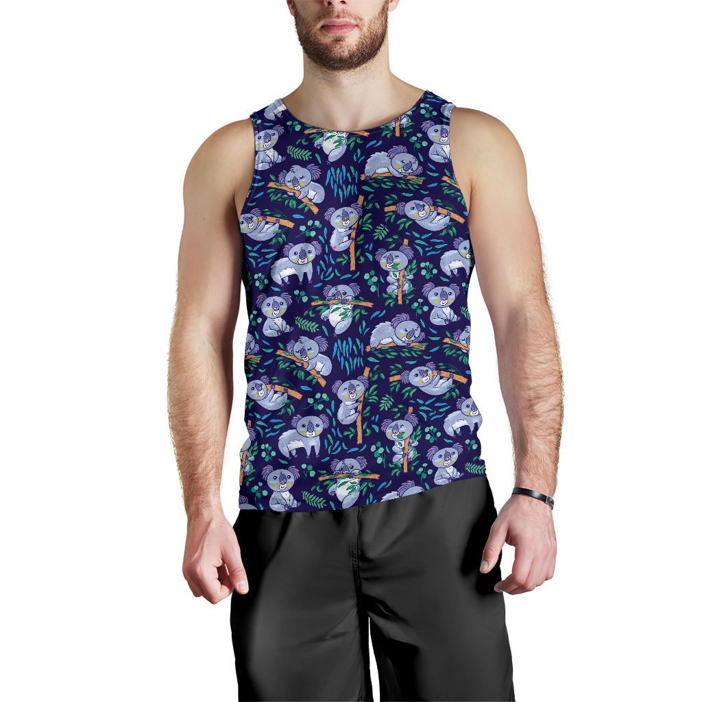 Koala Themed Design Print Men Tank Top