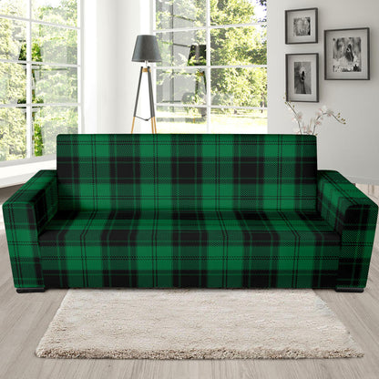 Tartan Green Print Design LKS302 Sofa Slipcover