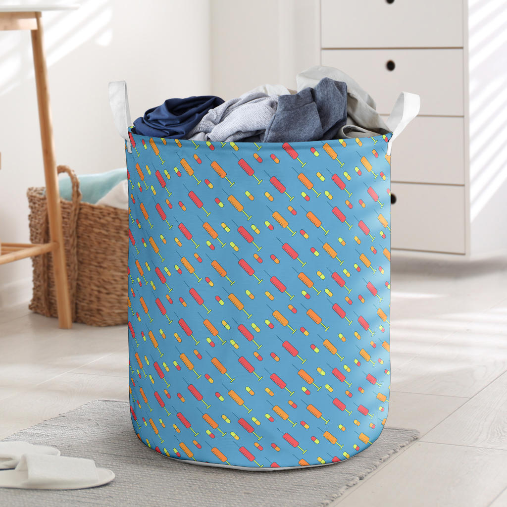 Phlebotomist Medical Pattern Laundry Basket