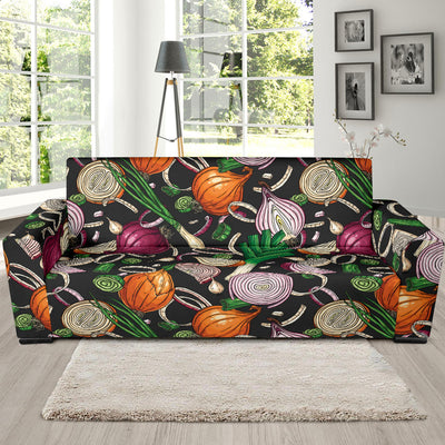 Onion Pattern Print Design A03 Sofa Slipcover