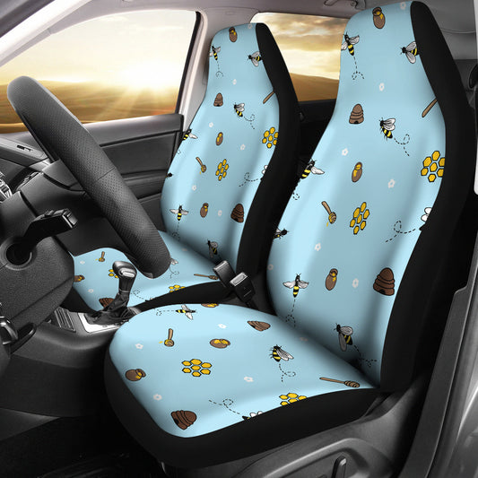 Honey Bee Print Design LKS307 Car Seat Covers