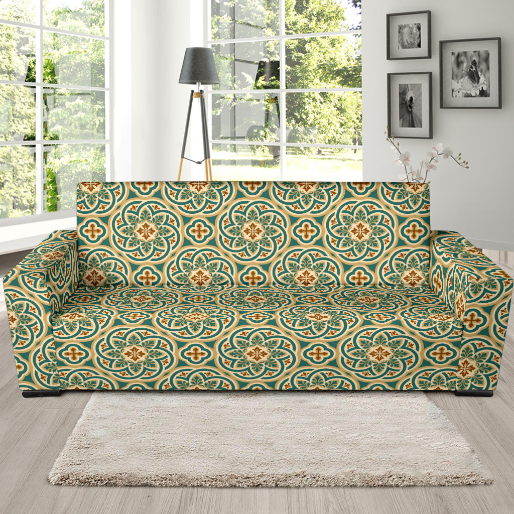 Cross Pattern Print Design 01 Sofa Slipcover