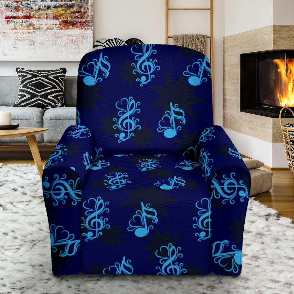 Music note Pattern Print Design A04 Recliner Slipcover with Pocket