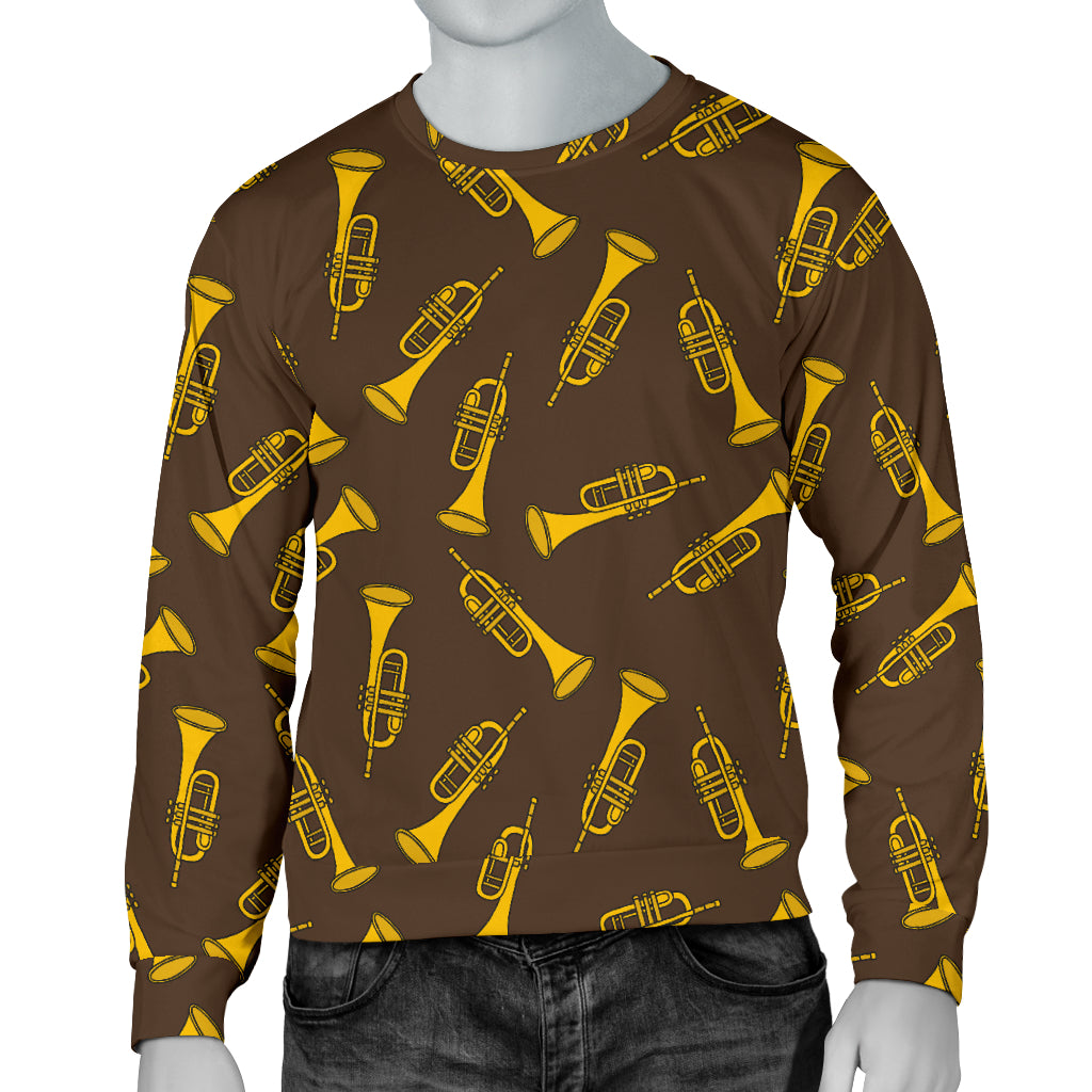 Trumpet Pattern Design Print Men Long Sleeve Sweatshirt