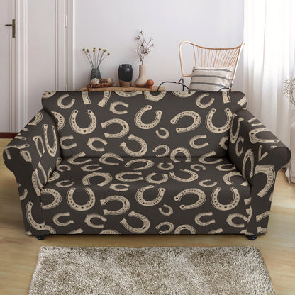 Horseshoe Print Design LKS303 Loveseat Couch Slipcover