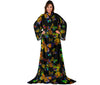 Butterfly Neon Color Print Pattern Adult Sleeve Blanket