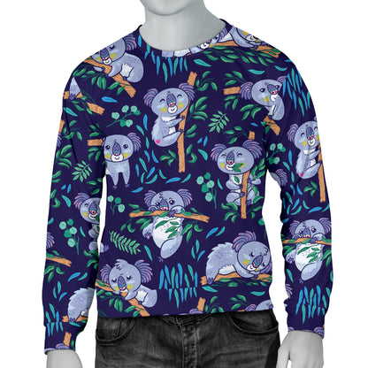 Koala Themed Design Print Men Long Sleeve Sweatshirt