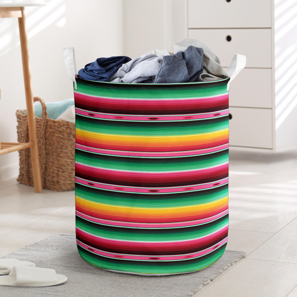 Mexican Blanket Classic Print Pattern Laundry Basket