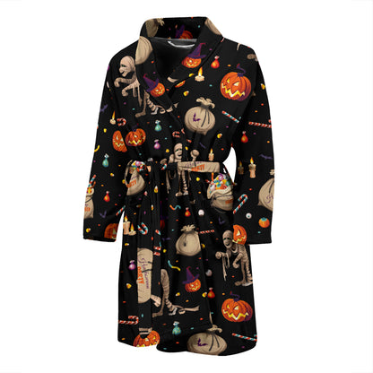 Mummy Halloween Print Design LKS303 Men Bathrobe