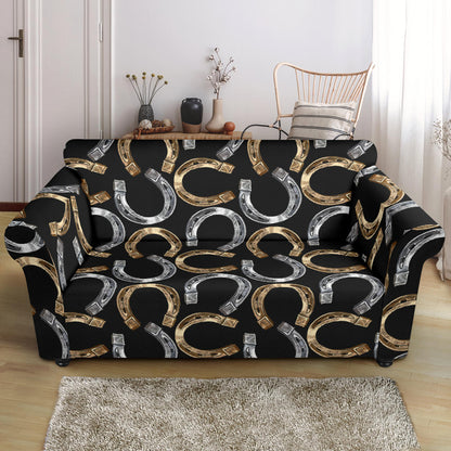 Horseshoe Print Design LKS305 Loveseat Couch Slipcover