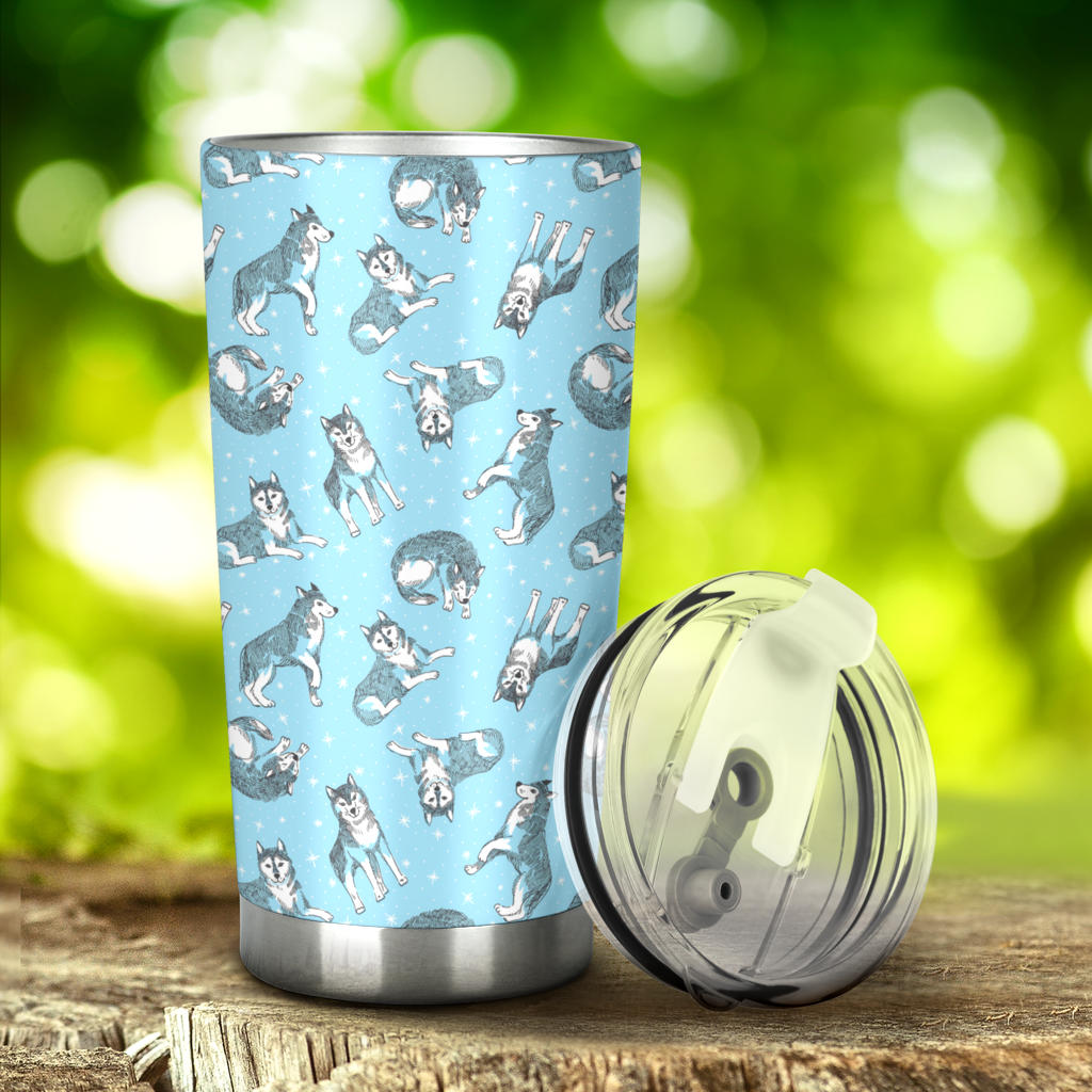 Wolf Design Print Pattern Tumbler