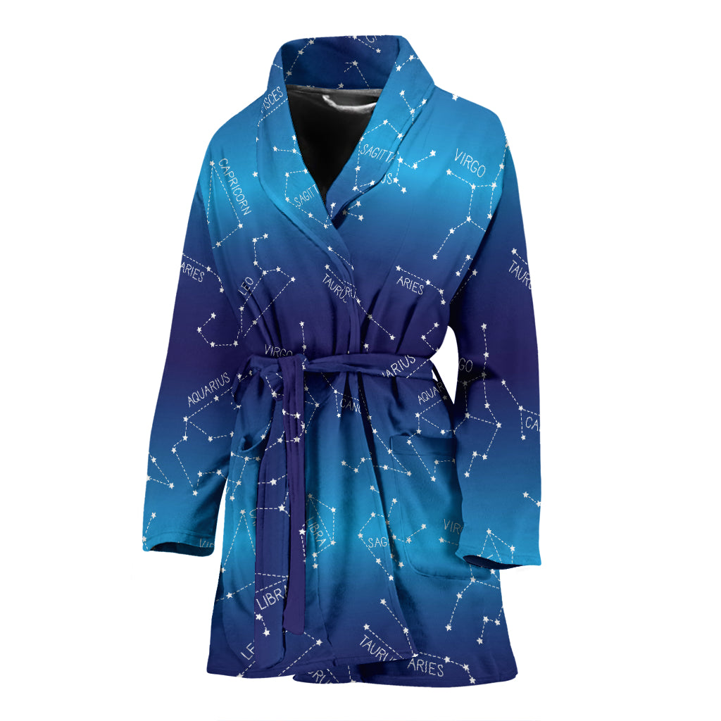 Virgo Print Design LKS302 Women Bathrobe