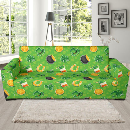Shamrock Saint Patrick's Day Print Design LKS302 Sofa Slipcover