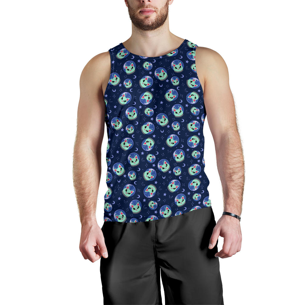Alien Cat Men Tank Top