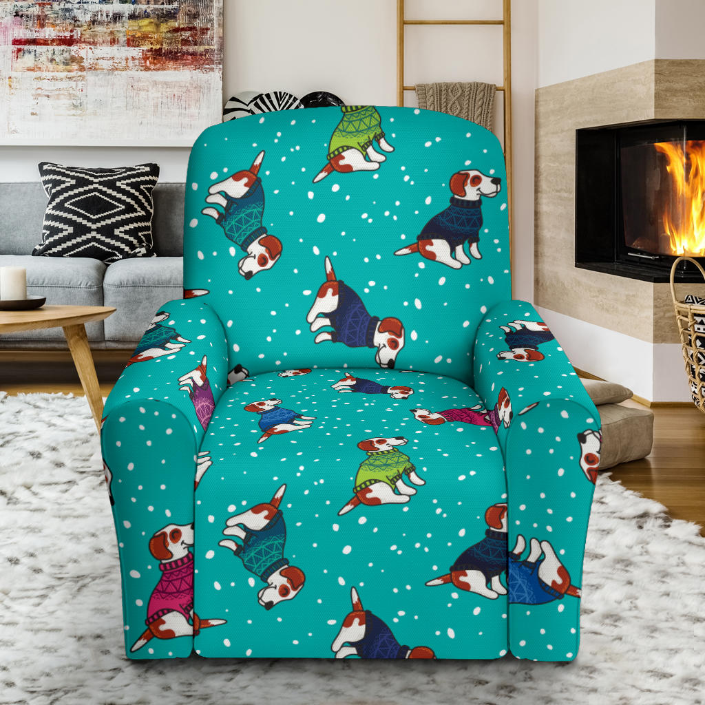 Russell Terriers Print Design LKS309 Recliner Slipcover with Pocket
