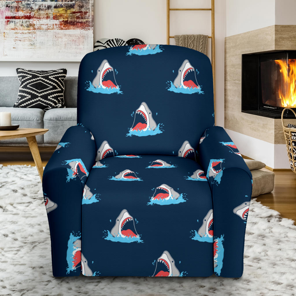 Shark Print Design LKS3010 Recliner Slipcover with Pocket