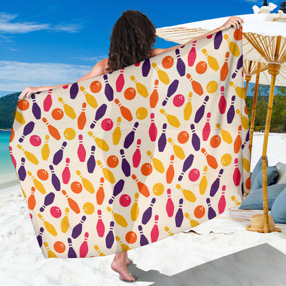 Bowling Pattern Print Design 06 Sarong Pareo Wrap