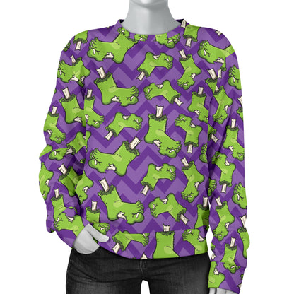 Zombie Foot Design Pattern Print Women Long Sleeve Sweatshirt