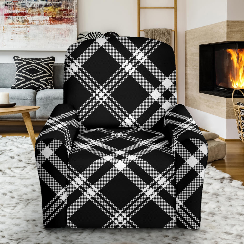 Madras Pattern Print Design 03 Recliner Slipcover with Pocket