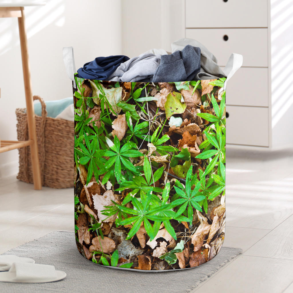 Camouflage Realistic Tree Fresh Print Laundry Basket