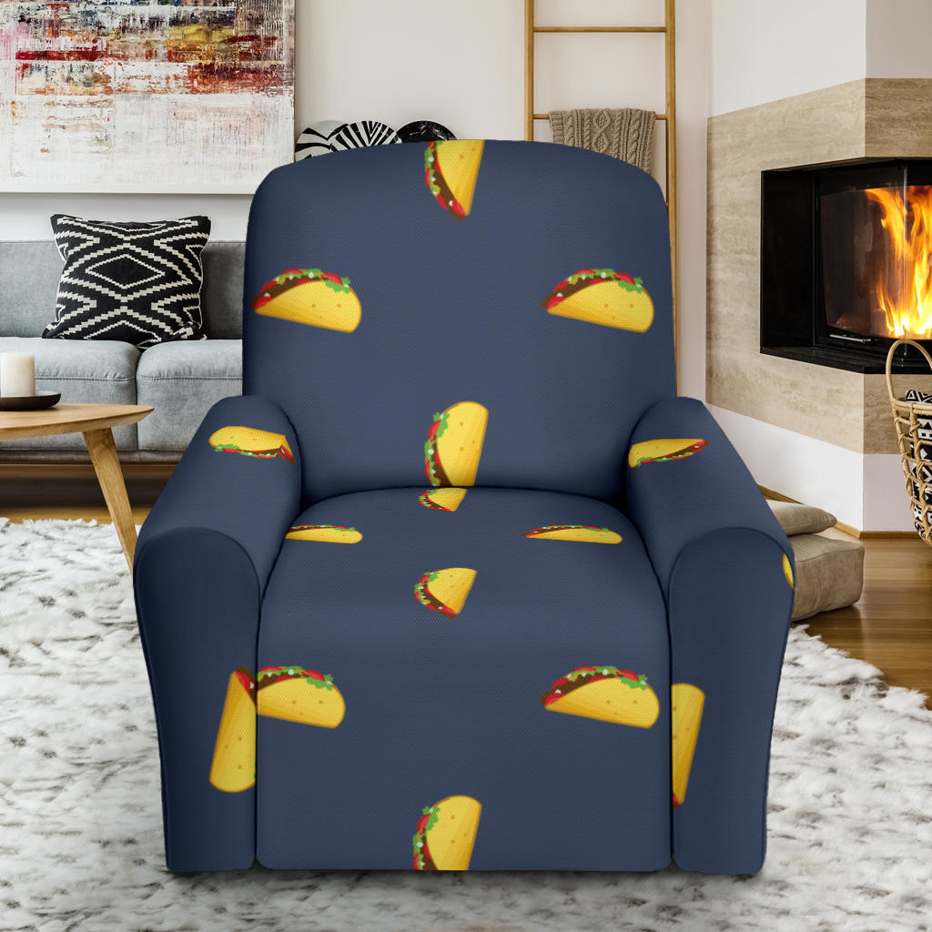 Taco Print Design LKS305 Recliner Slipcover with Pocket