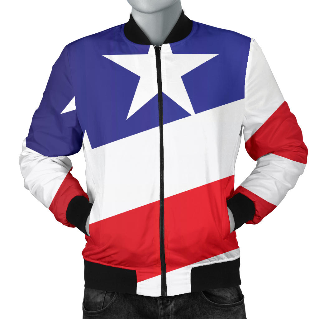 American flag Print Men Bomber Jacket