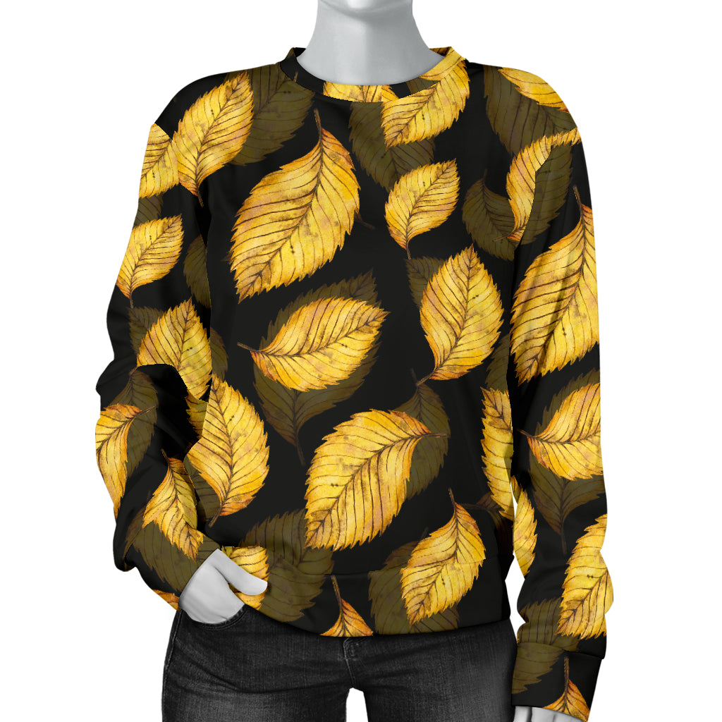 Elm Leave Summer Print Pattern Women Long Sleeve Sweatshirt