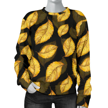 Elm Leave Summer Print Pattern Women Long Sleeve Sweatshirt
