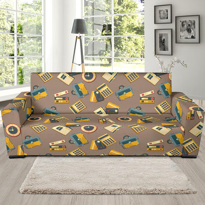 Accounting Financial Pattern Print Design 03 Sofa Slipcover