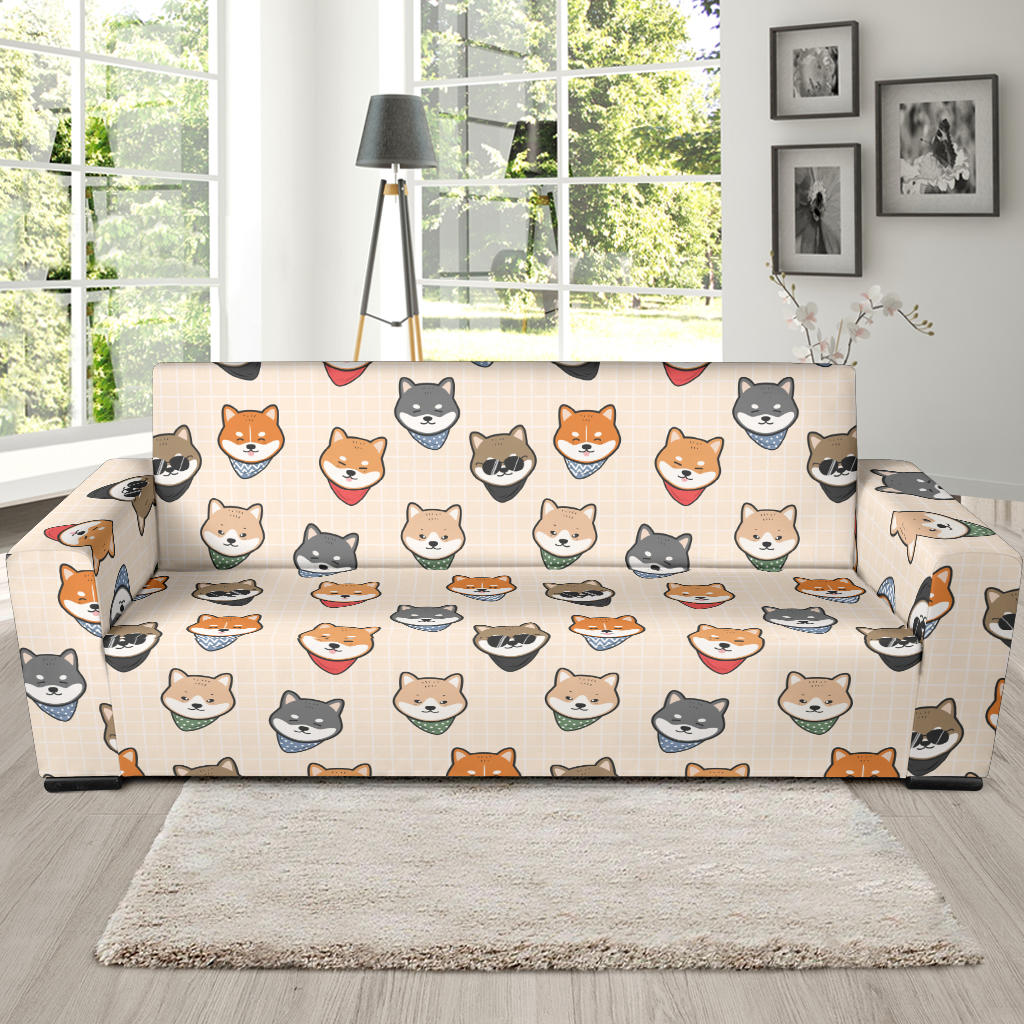 Shiba Inu Print Design LKS3010 Sofa Slipcover