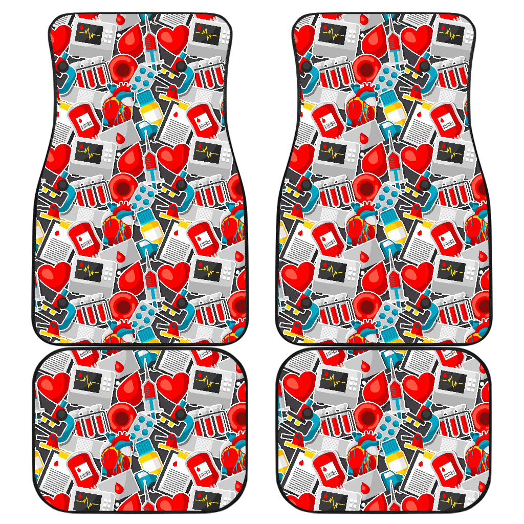 Phlebotomist Medical Themed Car Floor Mats Front Back
