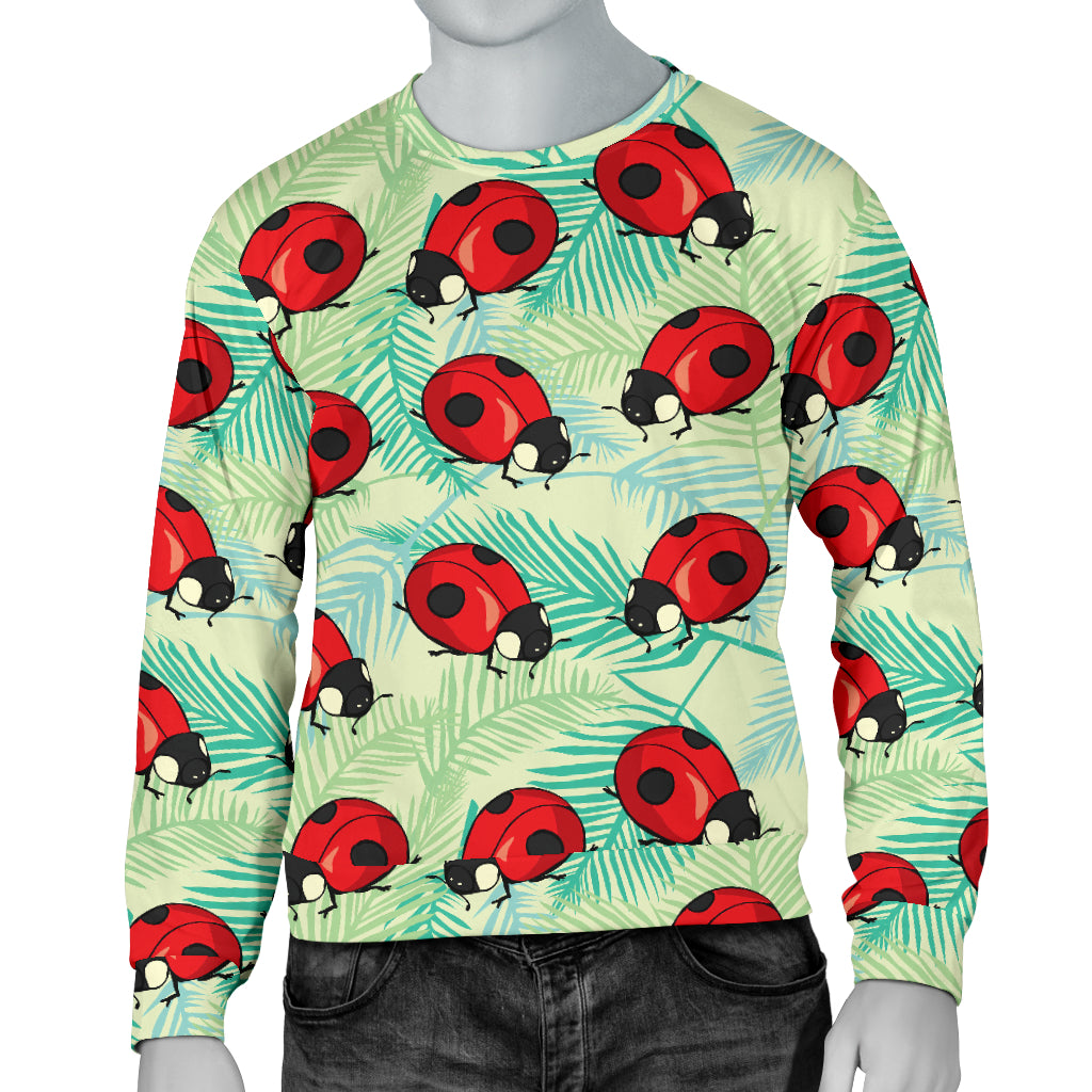 Ladybug Cute Print Pattern Men Long Sleeve Sweatshirt