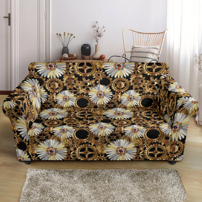Steampunk Print Design LKS305 Loveseat Couch Slipcover