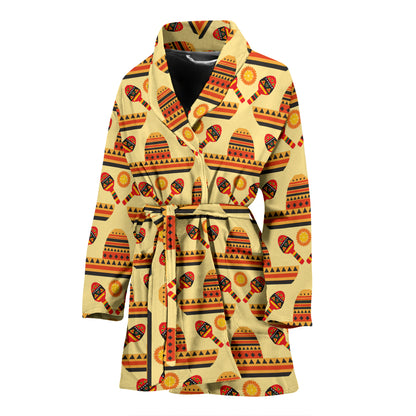 Maracas Print Design LKS403 Women Bathrobe