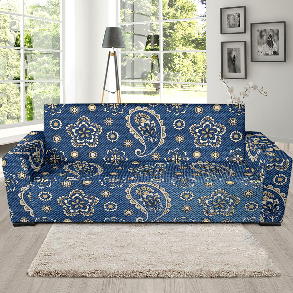 Jean Paisley Pattern Print Design 01 Sofa Slipcover