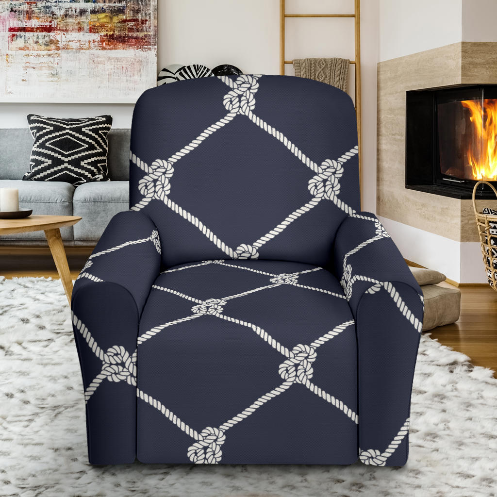 Rope Pattern Print Design A02 Recliner Slipcover with Pocket