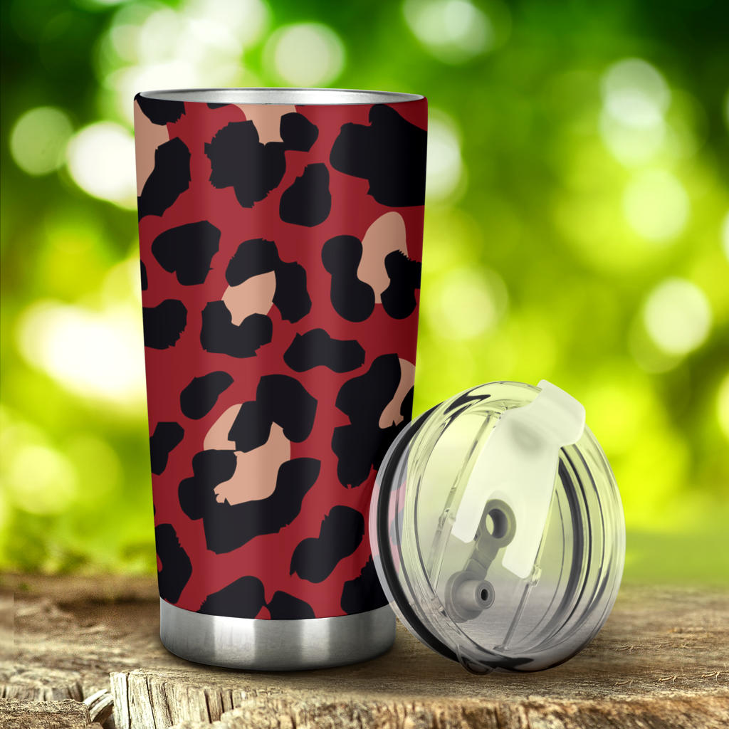Cheetah Red Print Pattern Tumbler