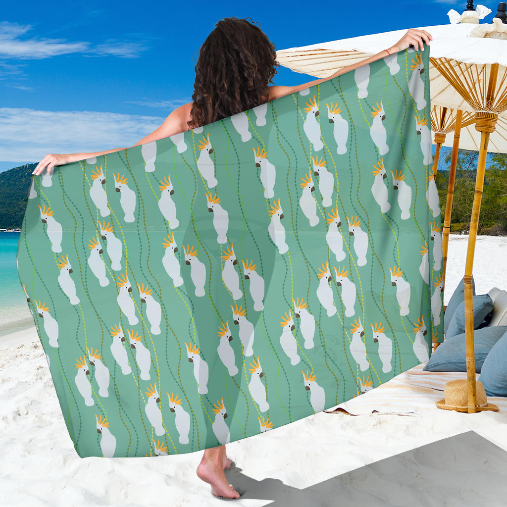 Cockatoo Pattern Print Design 01 Sarong Pareo Wrap