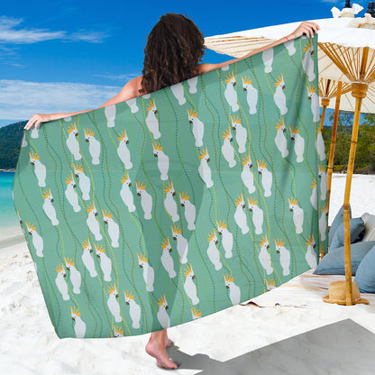 Cockatoo Pattern Print Design 01 Sarong Pareo Wrap