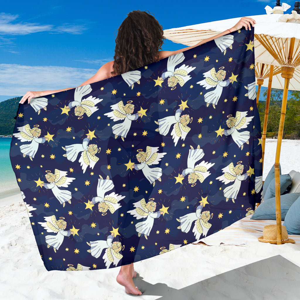 Angel Pattern Print Design 06 Sarong Pareo Wrap