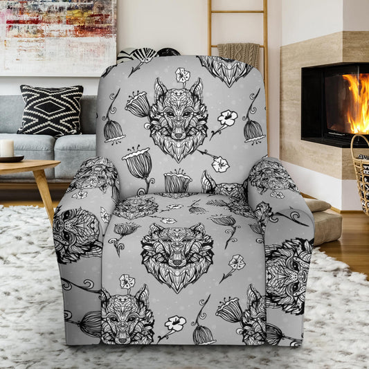 Tribal Pattern Print Design LKS306 Recliner Slipcover with Pocket