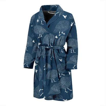 Guinea Fowl Print Design LKS401 Men Bathrobe