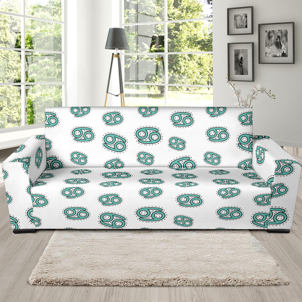 Cancer Zodiac Pattern Print Design 04 Sofa Slipcover