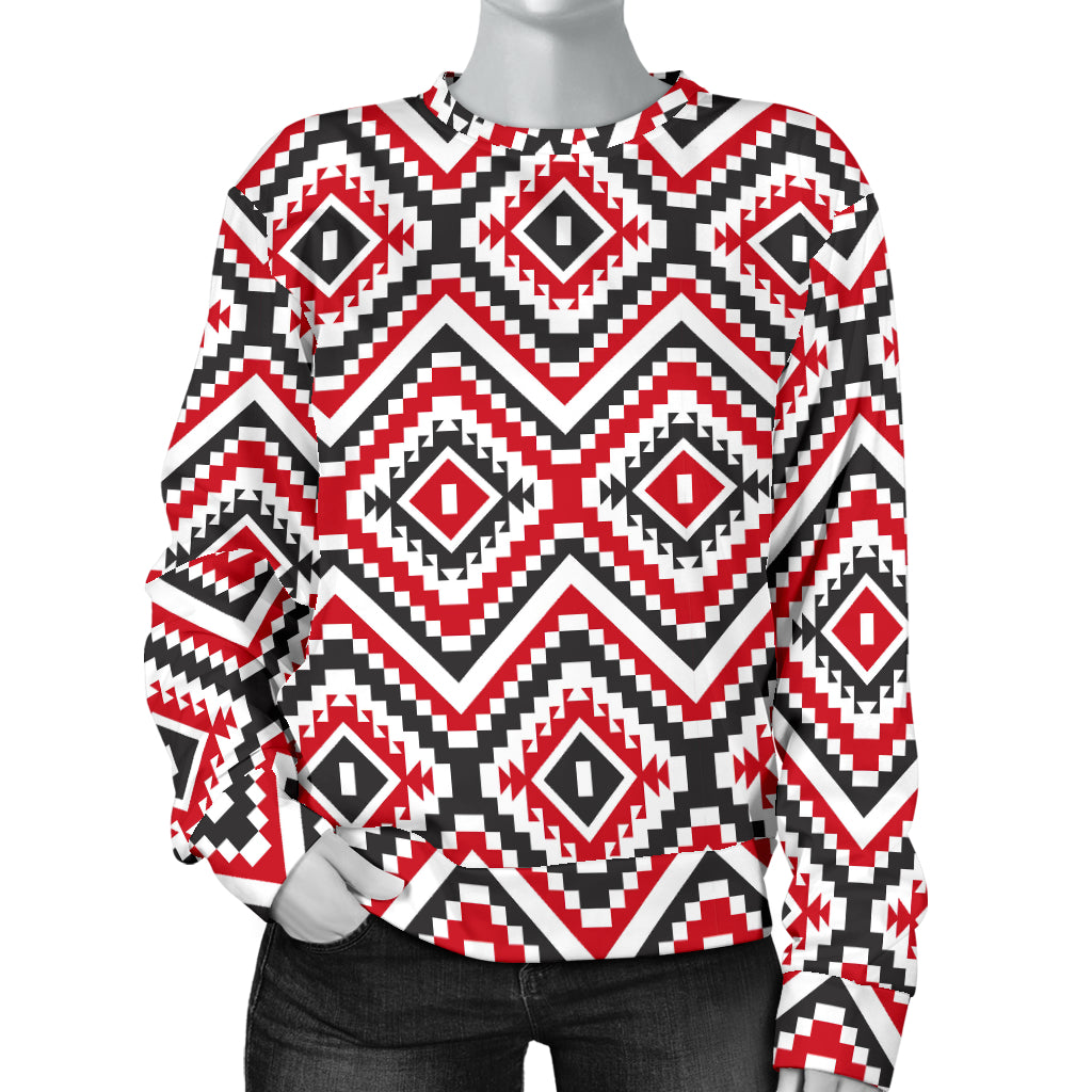 Native American Themed Tribal Print Women Long Sleeve Sweatshirt