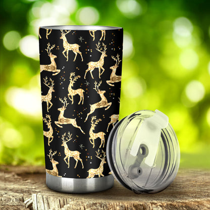 Deer Gold Pattern Tumbler